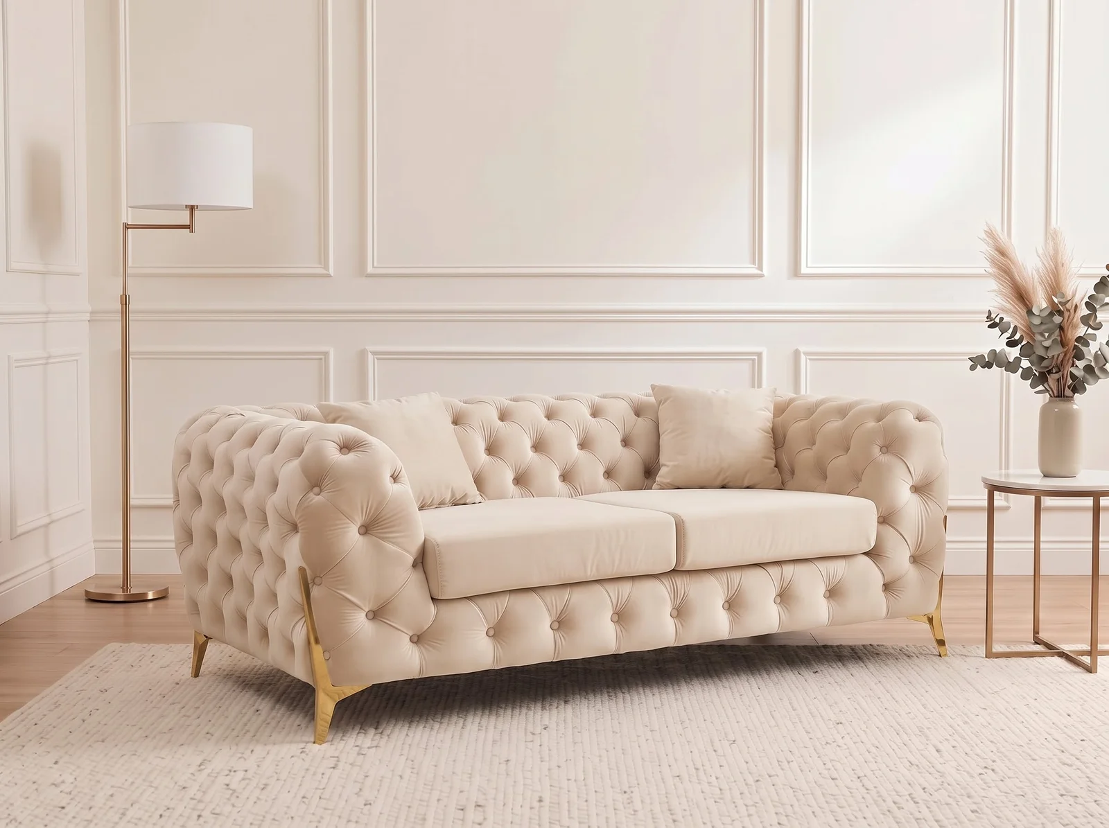 Atalian Chesterfield 2 Seater in Cream