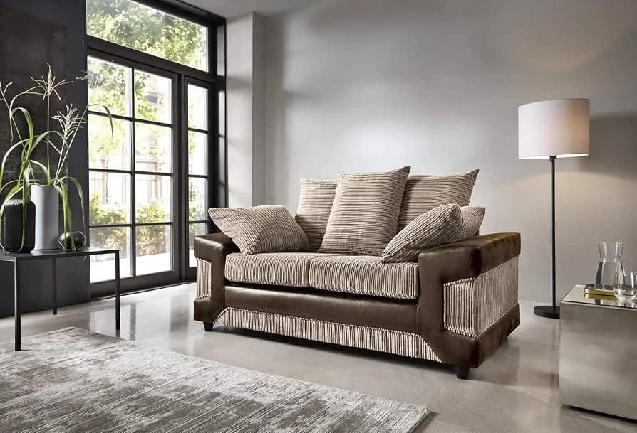Dino Sofa 2 Seater in Beige & Brown