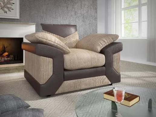 Dino Sofa 1 Seater in Beige & Brown