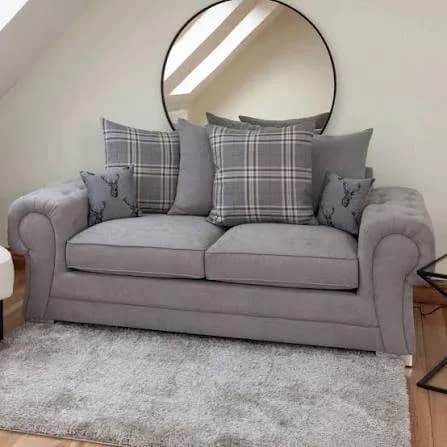Verona Sofa 3 Seater in Grey
