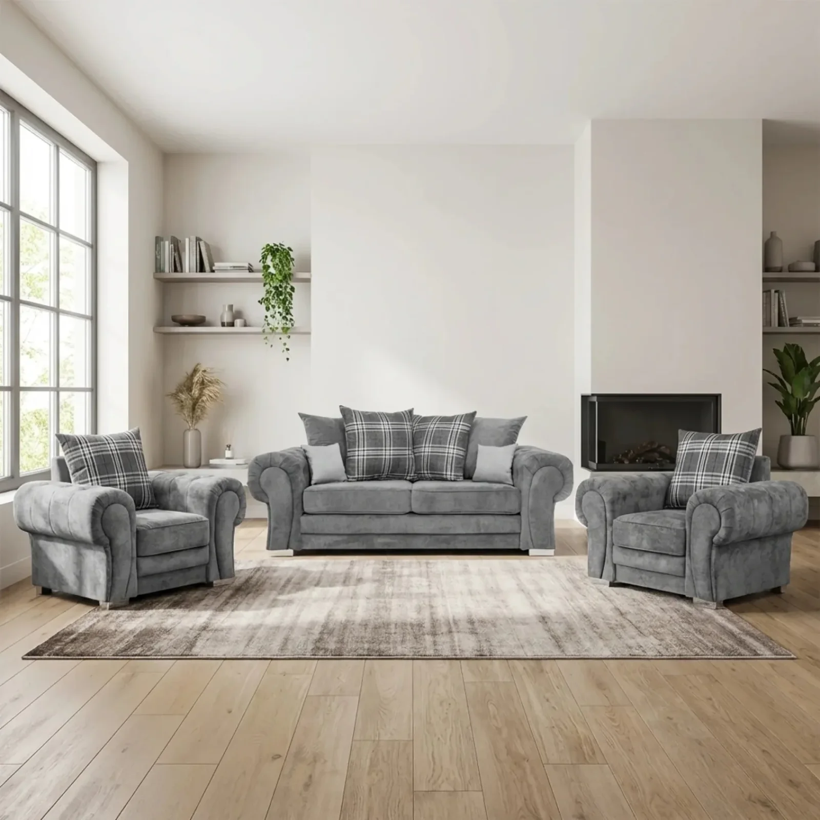 Verona Sofa Full Set in Grey